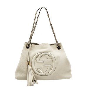 Authentic Gucci Soho on Chain Leather Shoulder Bag